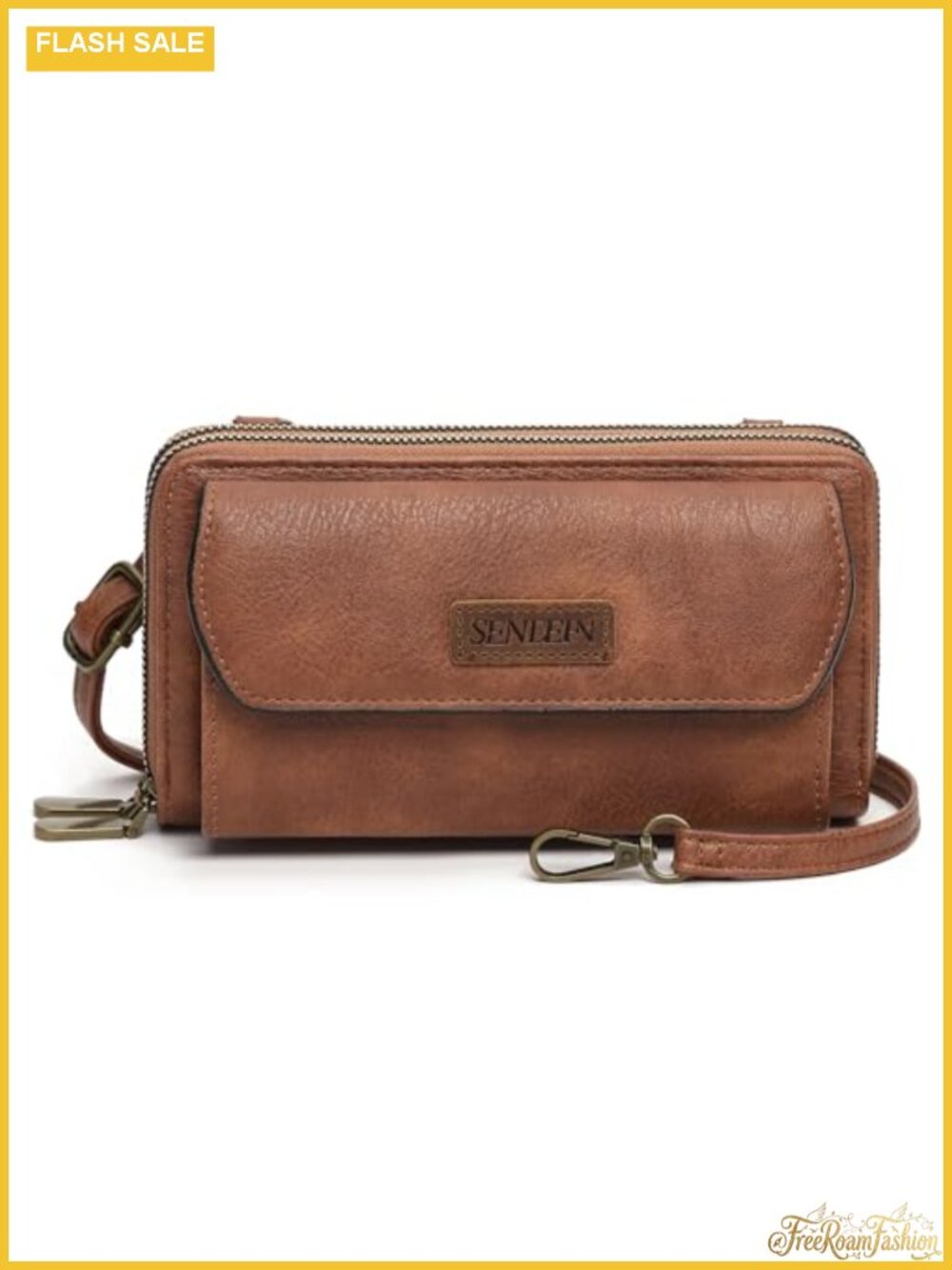 Small Crossbody Phone Purse Vegan Leather Women Adjustable Strap